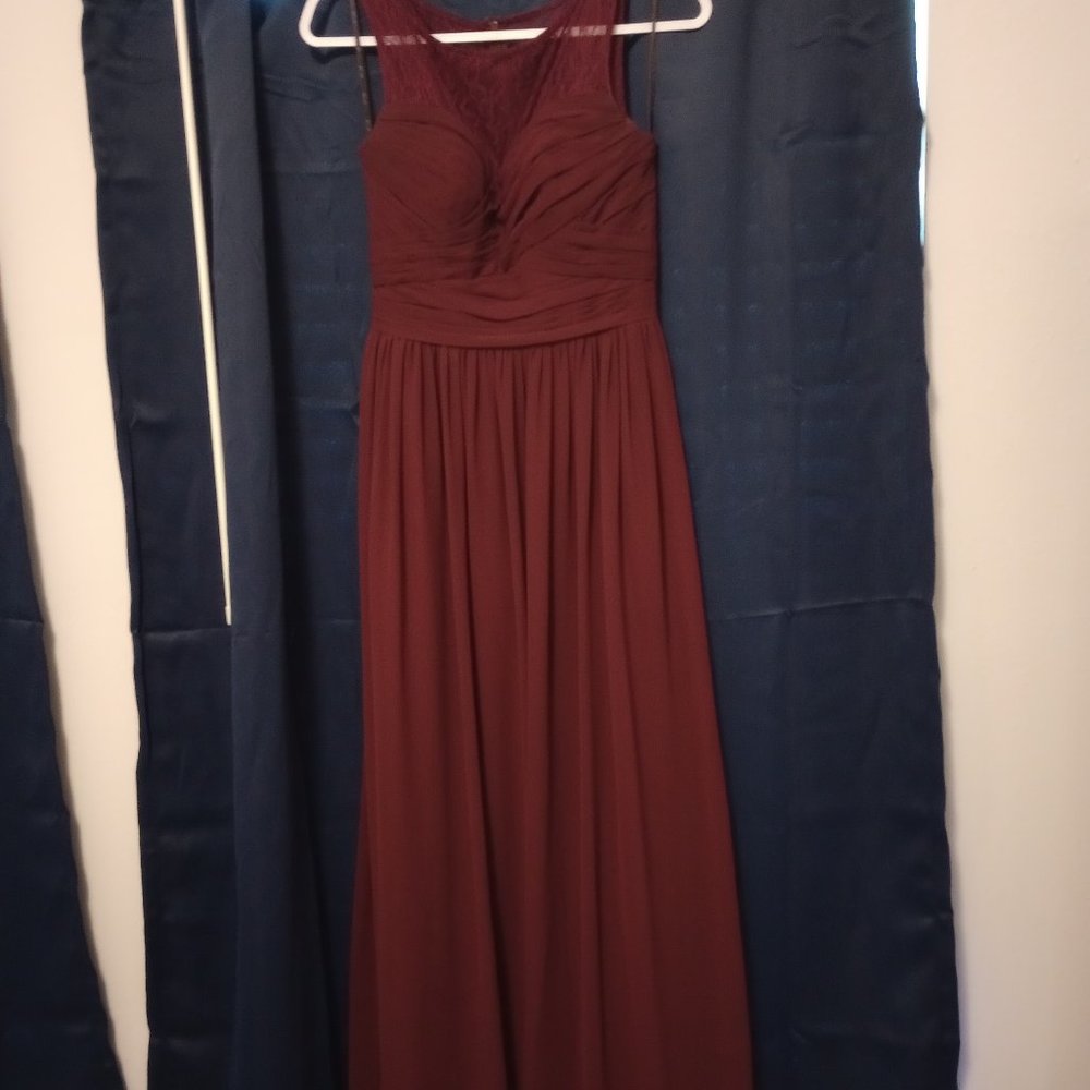 Wine red bridesmaid dress size 4P